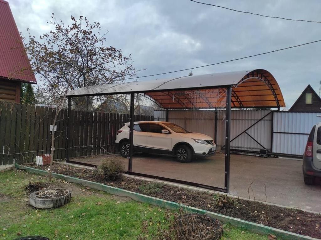 Прозрачные шторы ПВХ для навеса под автомобиль в городе Камешково
